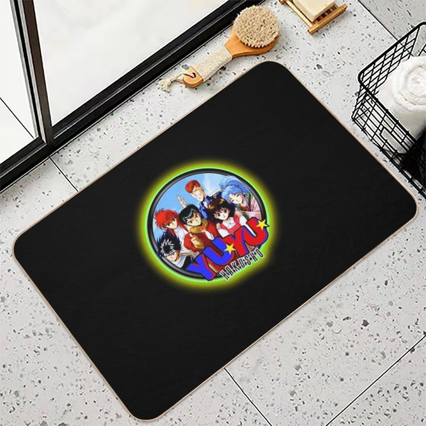 Characters Funny Hakusho Manga Logo  Easy Maintenance Bath Mat
