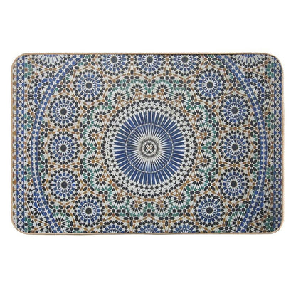 Zellige Moroccan Mosaic Tilework, Traditional Moroccan Art Durable Bath Mat