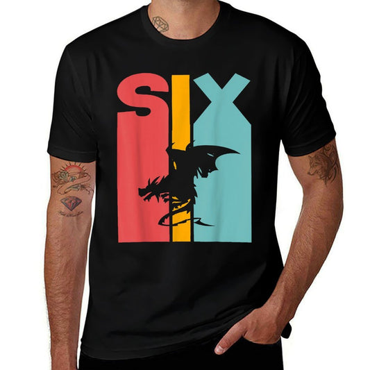 6th Birthday Dragon Children 6 Years Old  Cotton T-Shirt