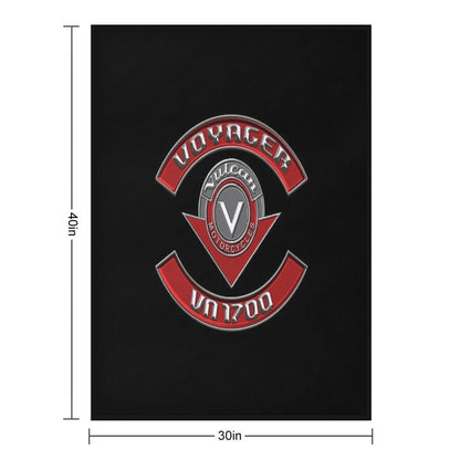 Chrome Patch Vulcan Voyager VN 1700 Anti-pilling Throw Blanket