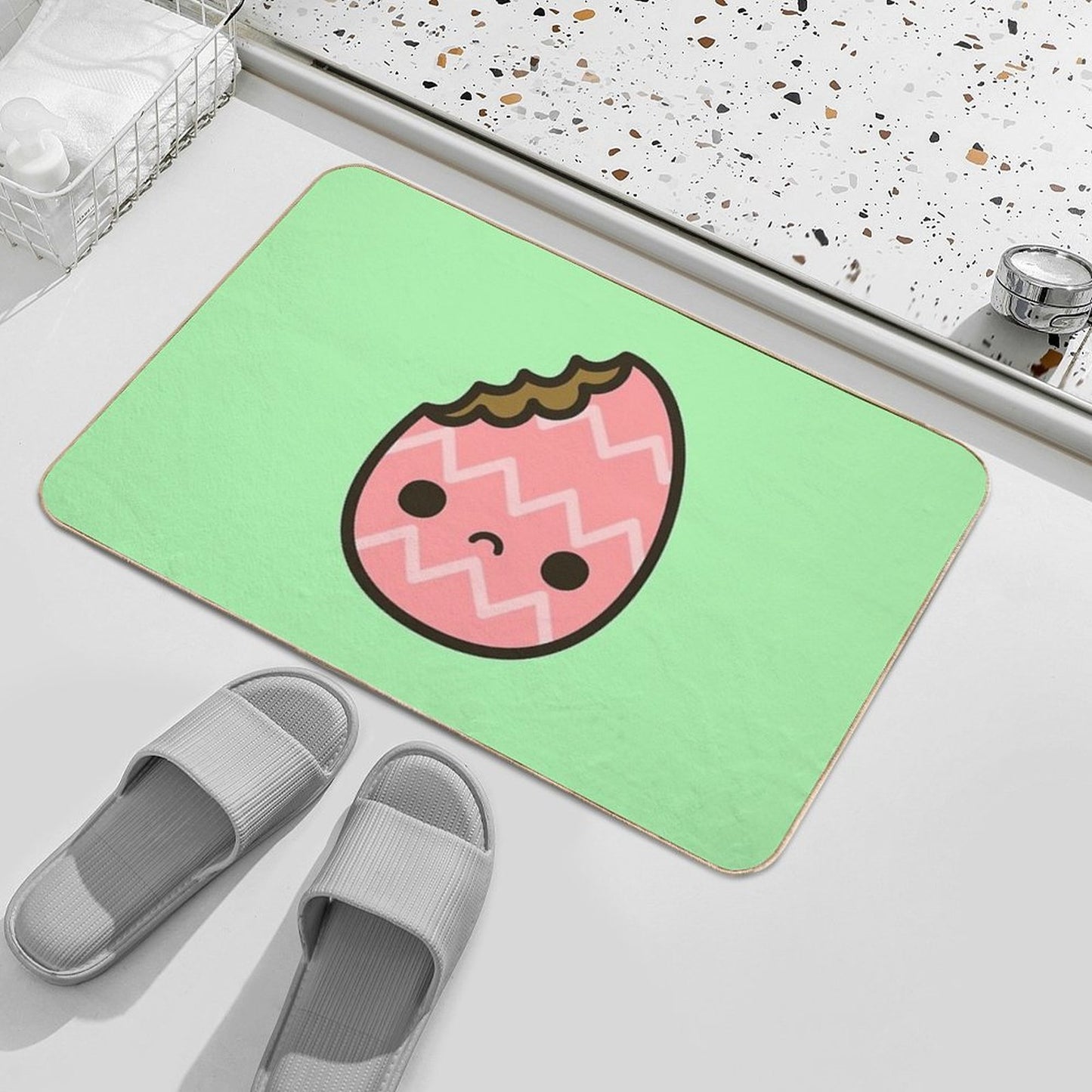 Sad Easter Egg  Rapid-Drying Bath Mat