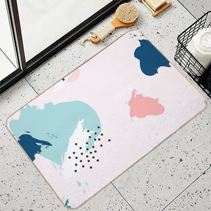 Blue And Pink Print Pattern  Slip-Resistant Bath Mat