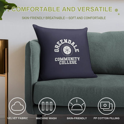 Greendale Community Collage Soft Ultra-Soft Texture Throw Pillow