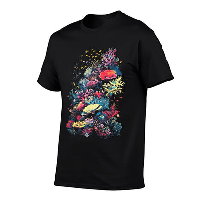 Camouflage Underwater Coral Reef Coral Reef  High-quality Stitching T-Shirt