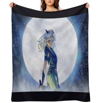Rayla And Moon Compact Throw Blanket
