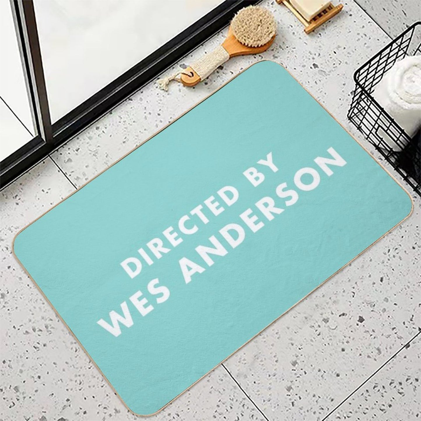 Directed by Wes Anderson - Teal  Pet-Safe Bath Mat