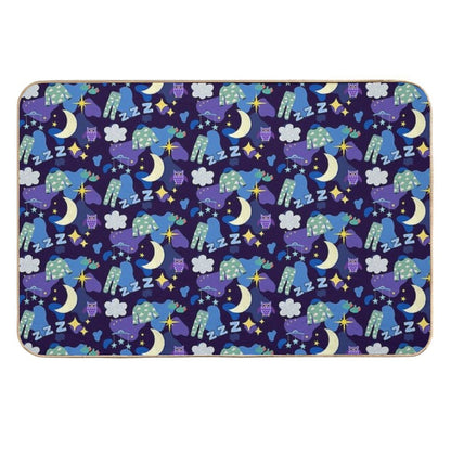 Nighttime Collage  Absorbent Bath Mat