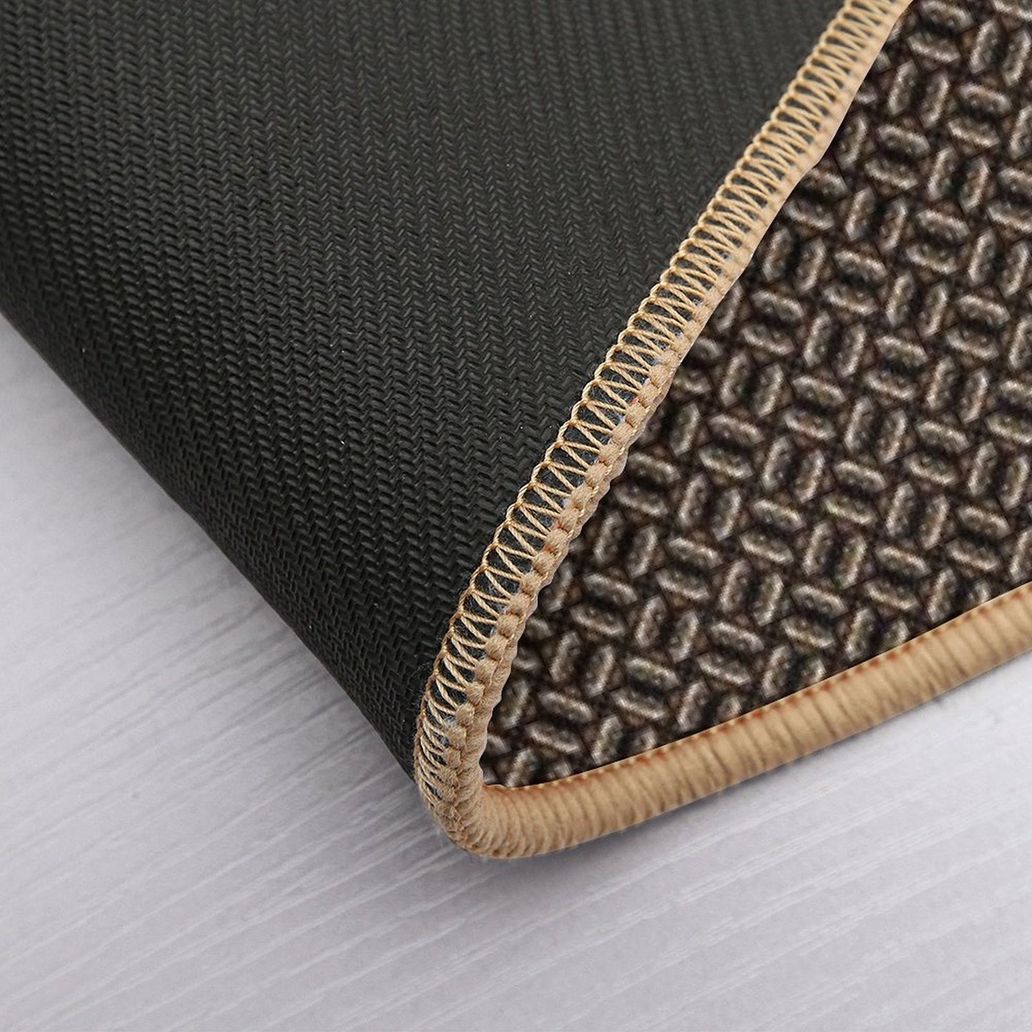 Alternating Furry Diamonds  Dirt-Trapping Bath Mat