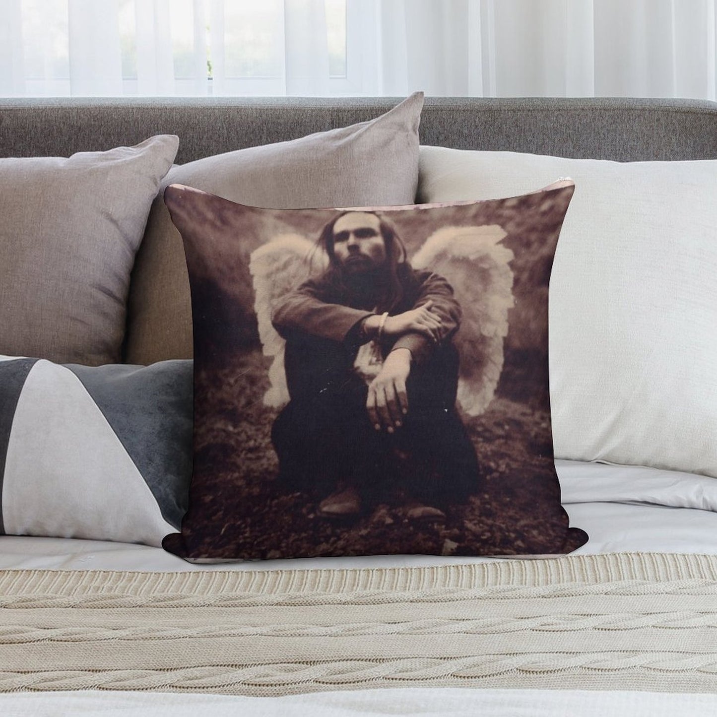 Fallen Angel Soft Home Decor Throw Pillow