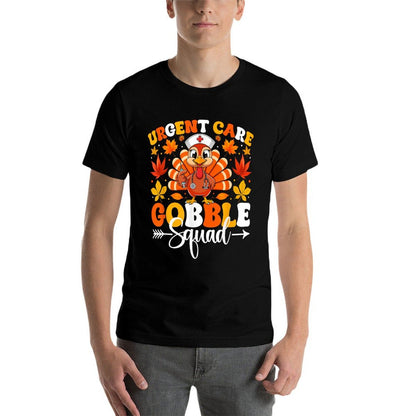 Urgent Care Nurse Gobble Squad Funny Thanksgiving Doctor  Polyester Blend T-Shirt