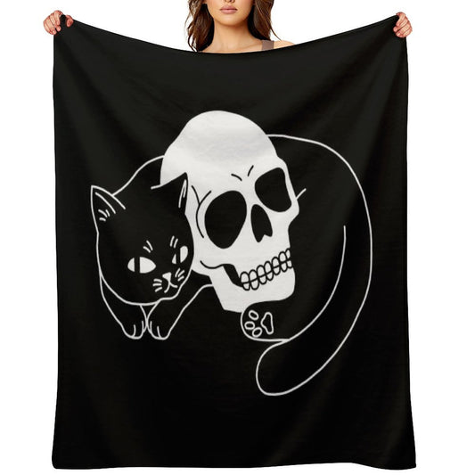 Spooky Cat Lightweight Throw Blanket
