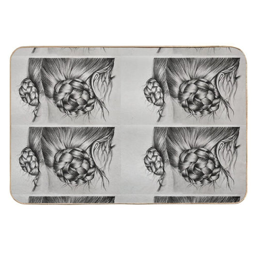 Braids in Buns  Long-Lasting Bath Mat