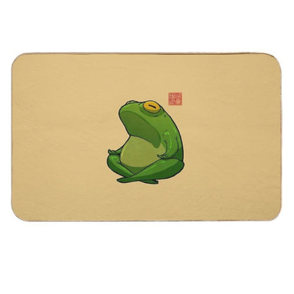 Yoga Frog Cross Legged Pose  Easy To Clean Bath Mat