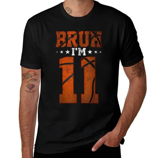 11th Birthday Basketball Bruh I’m 11 Year Old Birthday Party  Odor-resistant T-Shirt