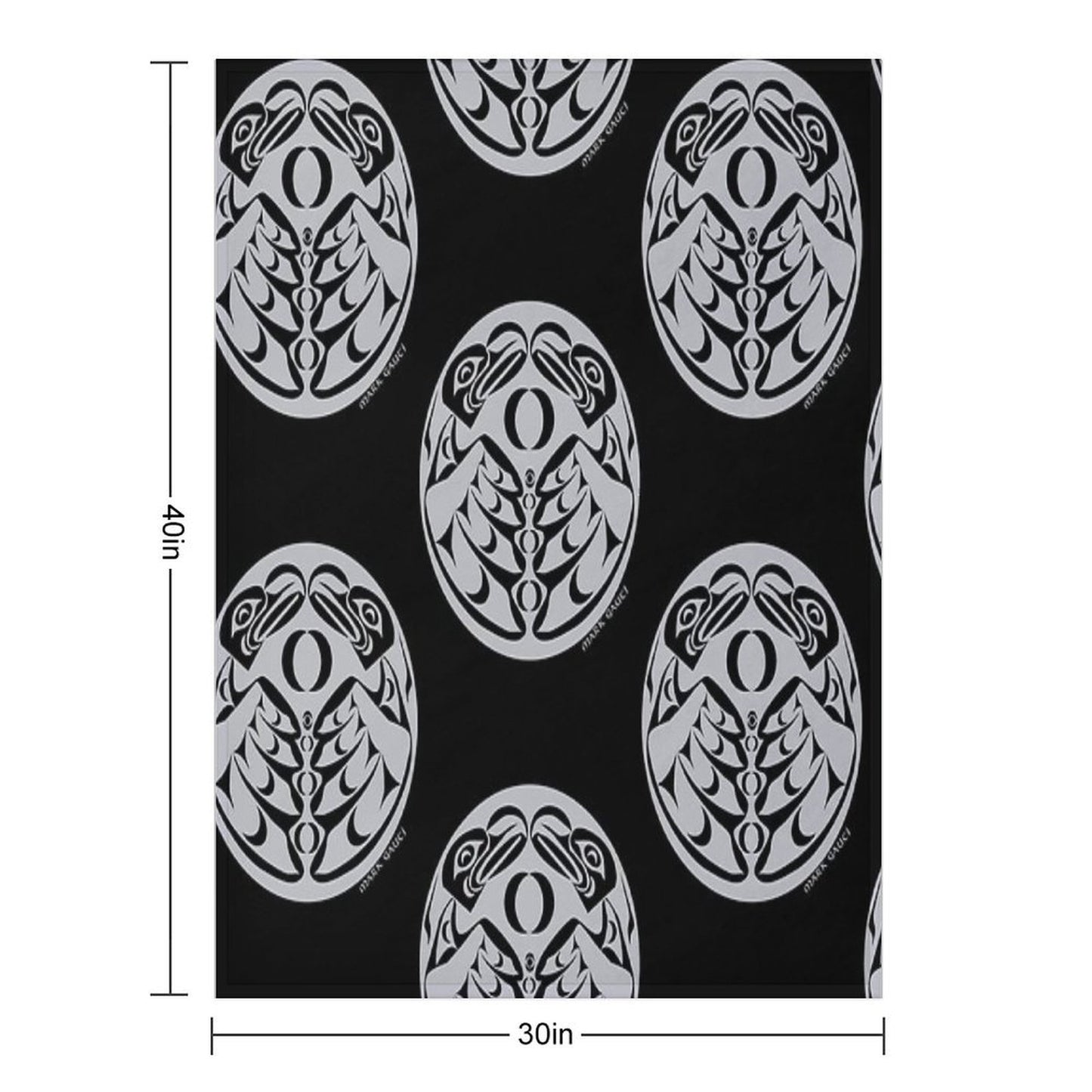 Coast Salish Eagle Multi-functional Throw Blanket