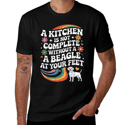 Kitchen Not Complete Without Beagle At Your Feet Dog Groovy  Slim-fit Cut T-Shirt