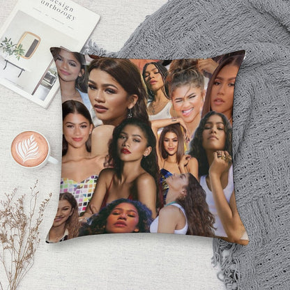 Zendaya Collage Soft Luxury Feel Throw Pillow