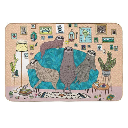 Lazy Sloths  Repositionable Bath Mat