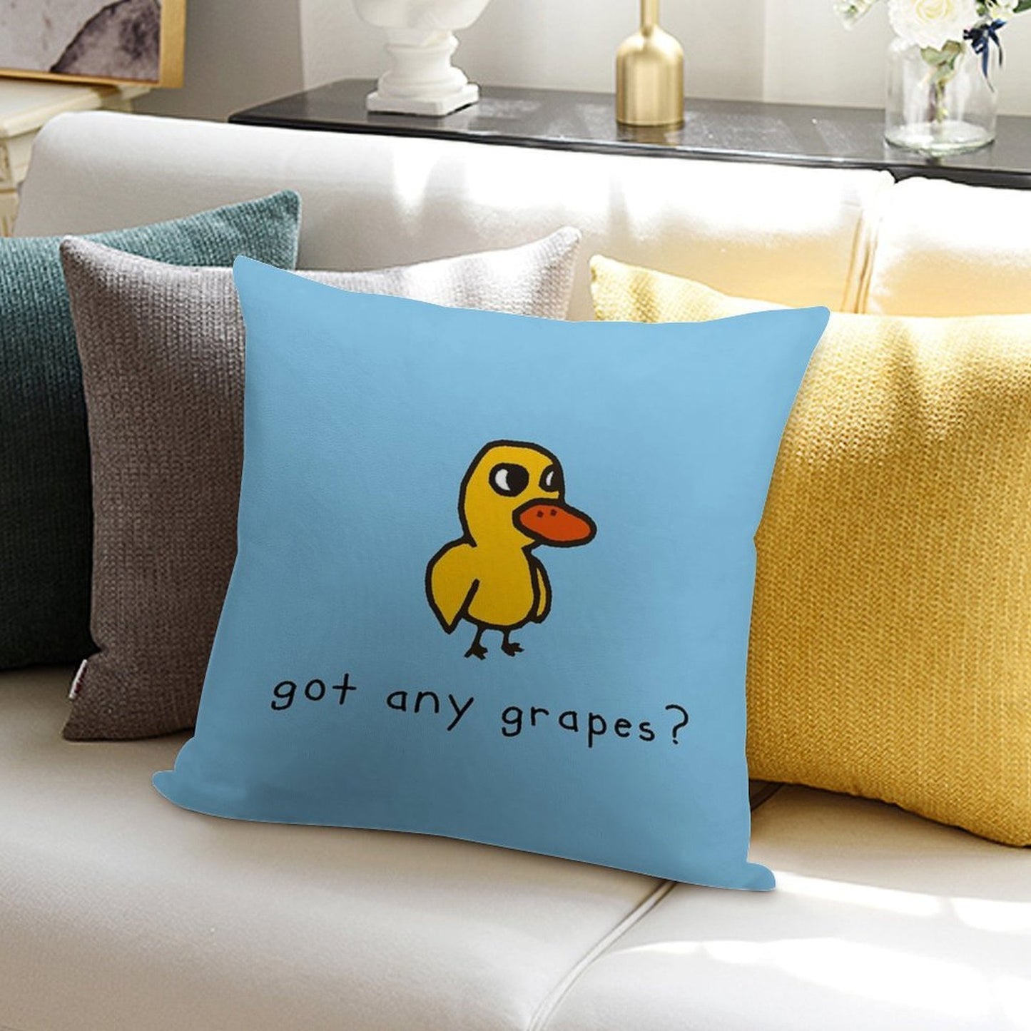 Got Any Grapes Soft Ultra-Soft Texture Throw Pillow