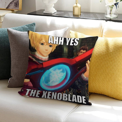 Ahh Yes, The Xenoblade Soft Fade-Resistant Throw Pillow
