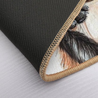 Morning Fox - Cute Coffee Animal  Absorbent Bath Mat