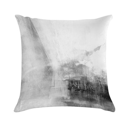 Gray Abstract Soft Luxury Feel Throw Pillow