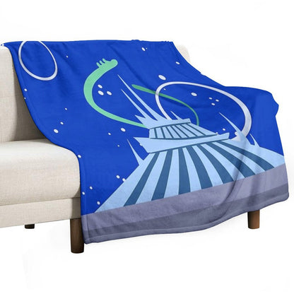 Space Mountain Wrinkle-free Throw Blanket