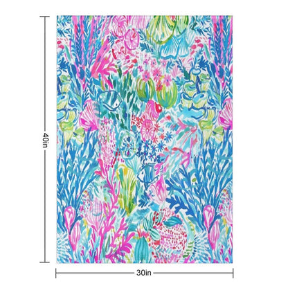 Summer Lily Ocean Holidays Travel-friendly Throw Blanket