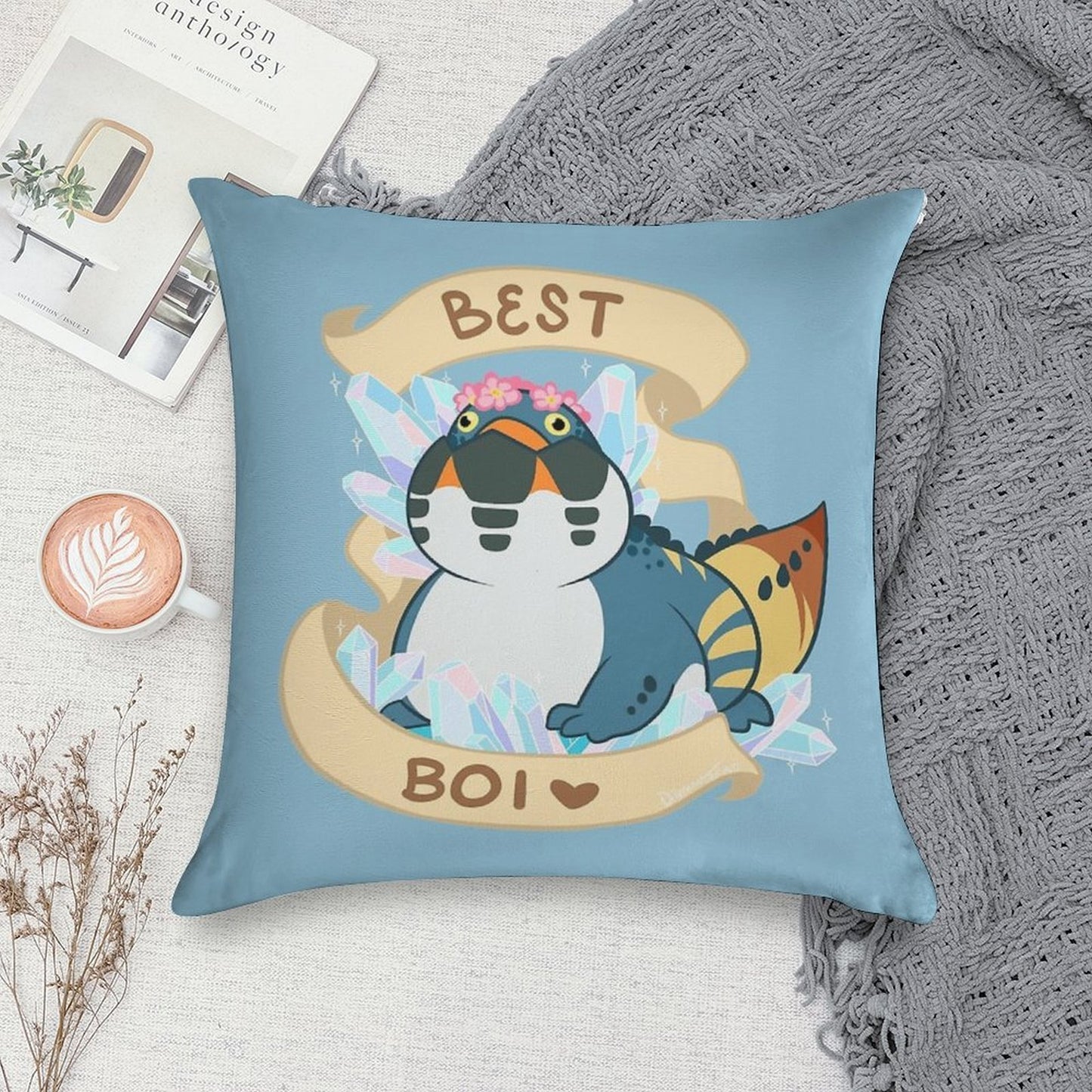 Dodogama Best Boi (MonHun World) Soft High-Density Material Throw Pillow