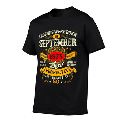 Womens Legend Were Born in September 1975 Vintage 50th Birthday Men  Quick-drying T-Shirt