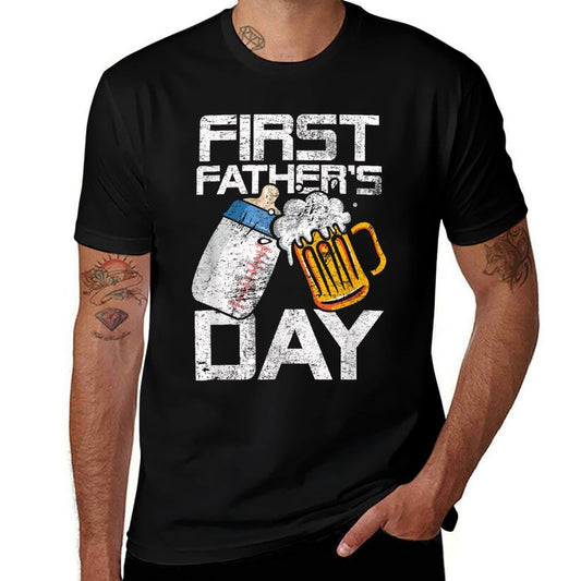 Beer Baby Bottle Daddy Dad Joke First Fathers Day Men Women  Versatile T-Shirt