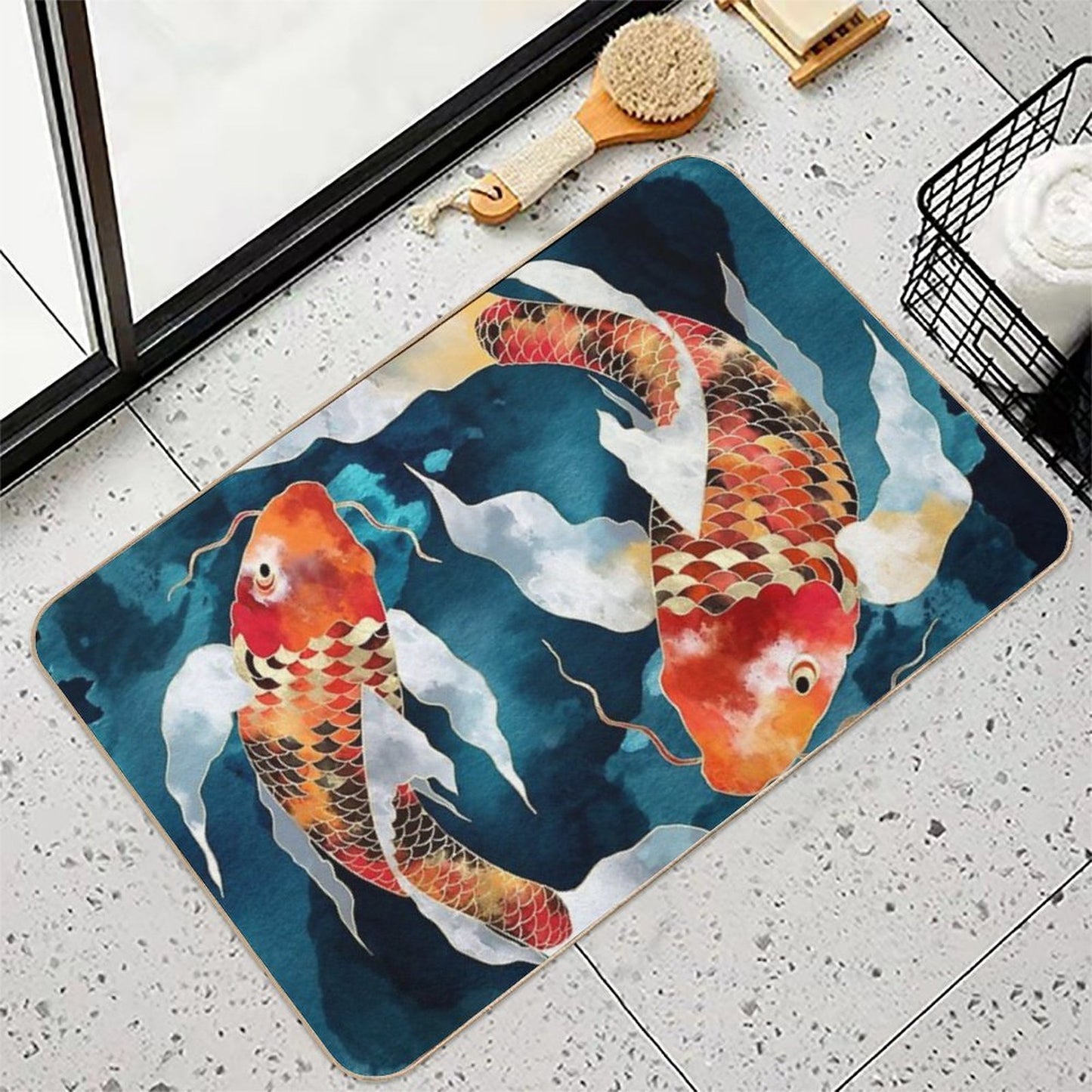 Metallic Koi  Eco-Friendly Bath Mat