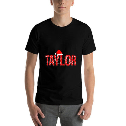 Funny Taylor Santa First Name Christmas Taylor  Tagless Design T-Shirt