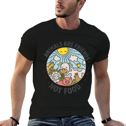 Animals Are Friends Not Food Animal Lover Funny Vegetarian  Affordable Price T-Shirt