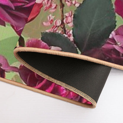 Antique Green Botanical Flower Rose Botanical Garden  Nightgarden  Slip-Resistant Bath Mat