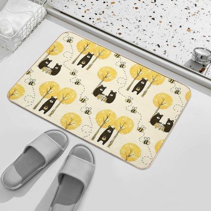 Bear Necessities Pattern Durable Bath Mat