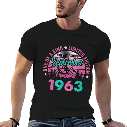 60 Years Old Awesome Since September 1963 60Th Birthday  Classic T-Shirt