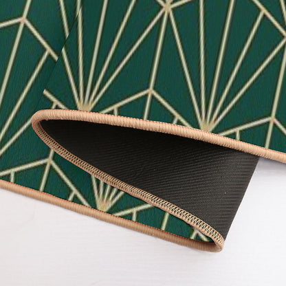 Art Deco in Green And Gold  Rapid-Drying Bath Mat