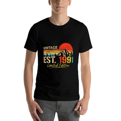 Vintage Est 1991 Limited Edition Classic 1991 Men And Women  Versatile T-Shirt