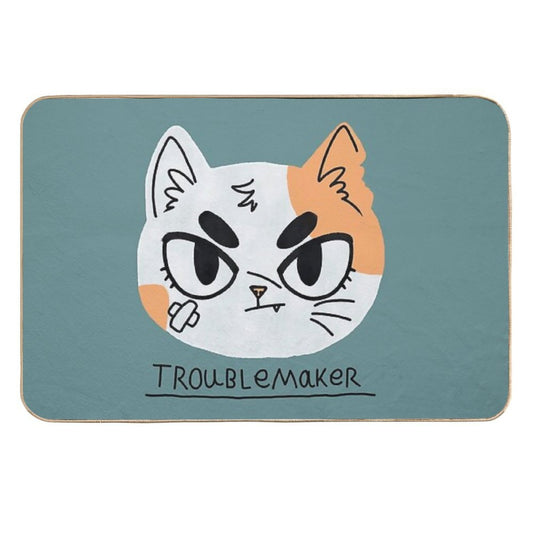 Troublemaker  Fade-Resistant Bath Mat