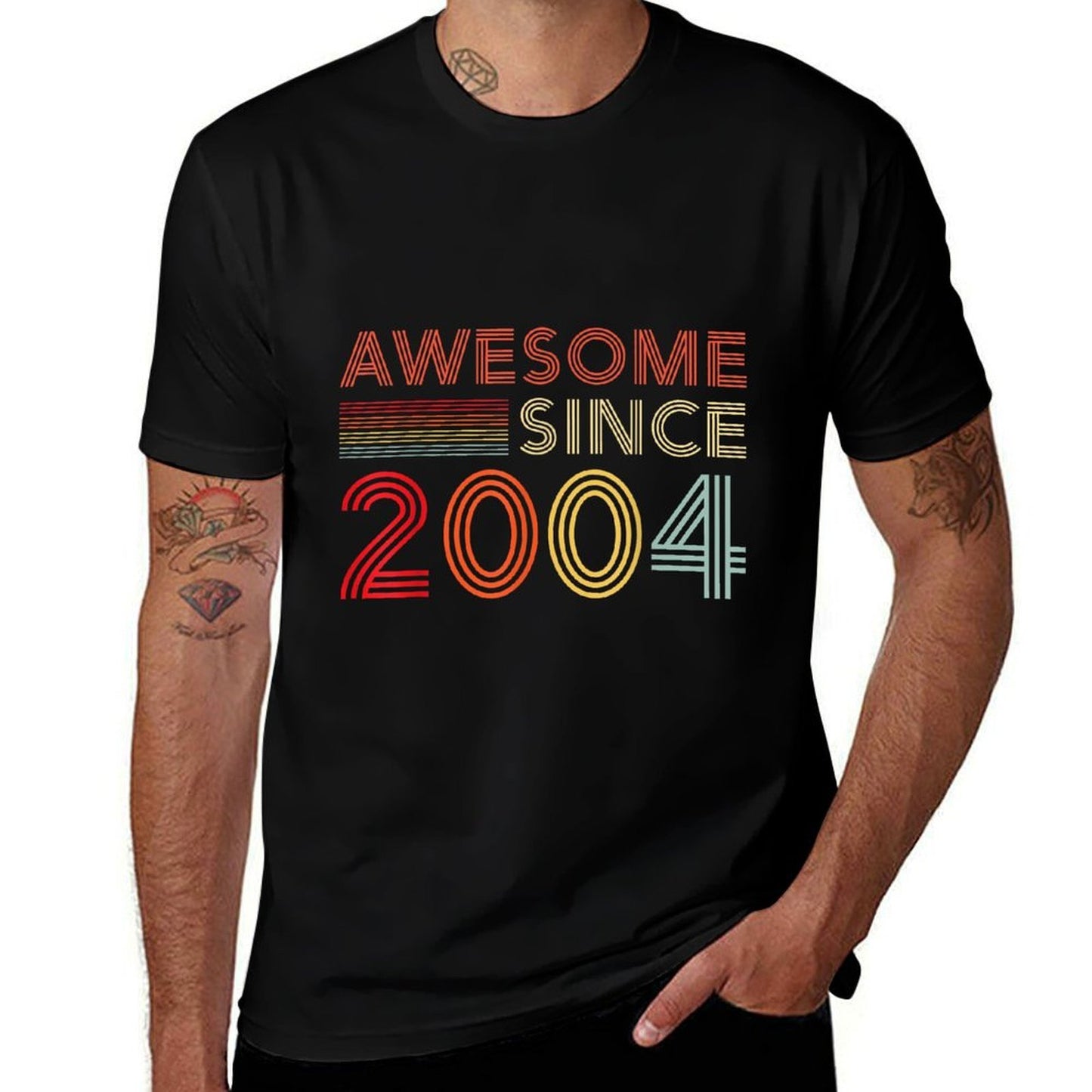 21 Birthday Decorations Men Women 2004 BDay 21st Birthday  Summer-ready Fabric T-Shirt