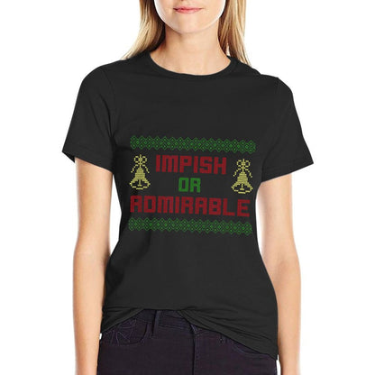 Impish Or Admirable Funny Christmas Belsnickel  Relaxed-fit T-Shirt