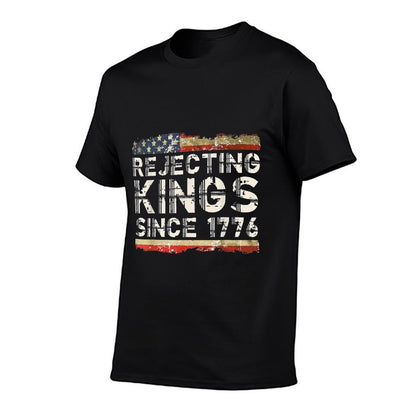 Rejecting Kings Since 1776 American Vintage  Oversized Silhouette T-Shirt