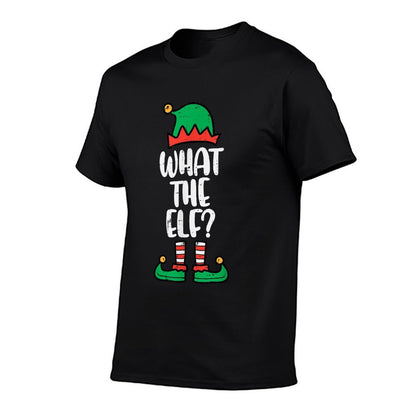 Christmas What The Elf Funny Xmas Matching Men Women Kids  Relaxed-fit T-Shirt