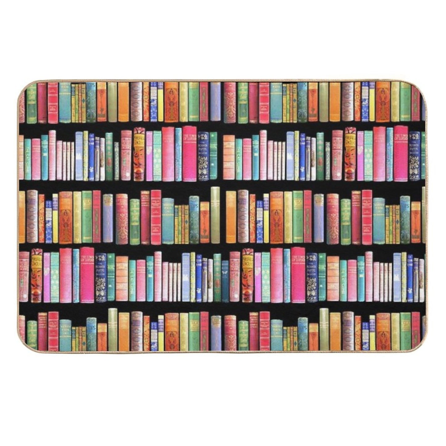 Bookworms Delight  Antique Book Library for Bibliophile  Eco-Friendly Bath Mat