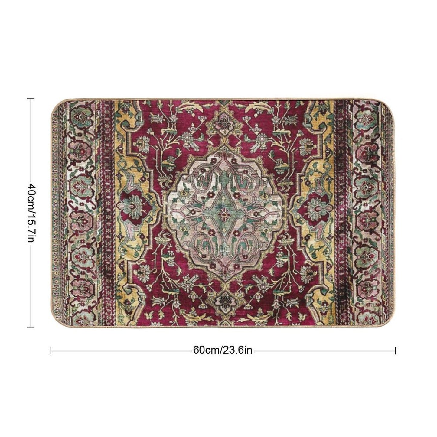 Farahan Arak West Persian Silk Rug Print  Multi-Purpose Bath Mat