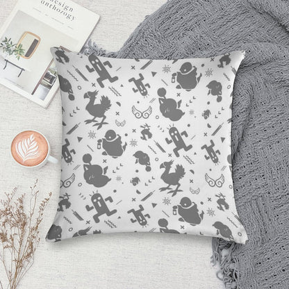 Final Fantasy Medley Soft Fade-Resistant Throw Pillow