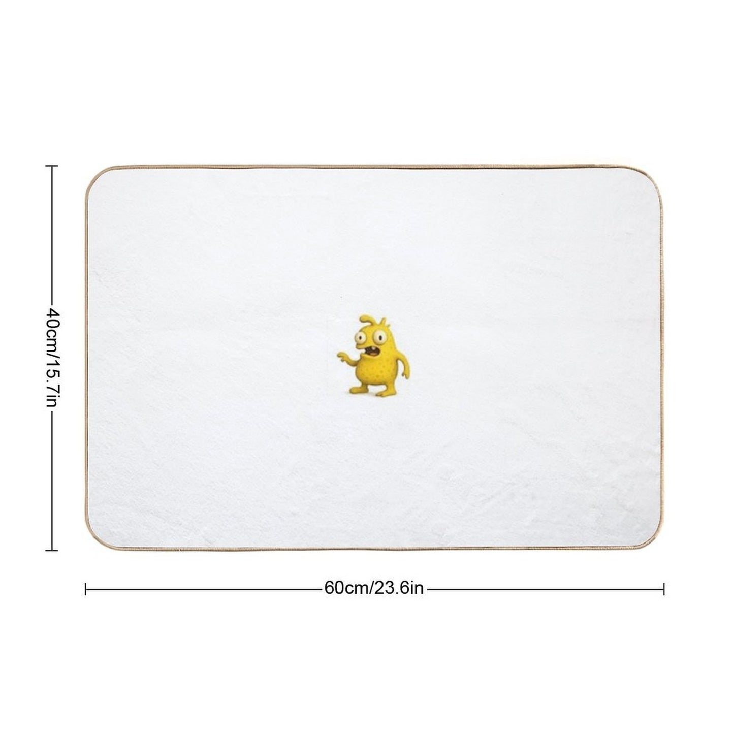 Funny Yellow Monster Nuppytan  High-Traffic Bath Mat