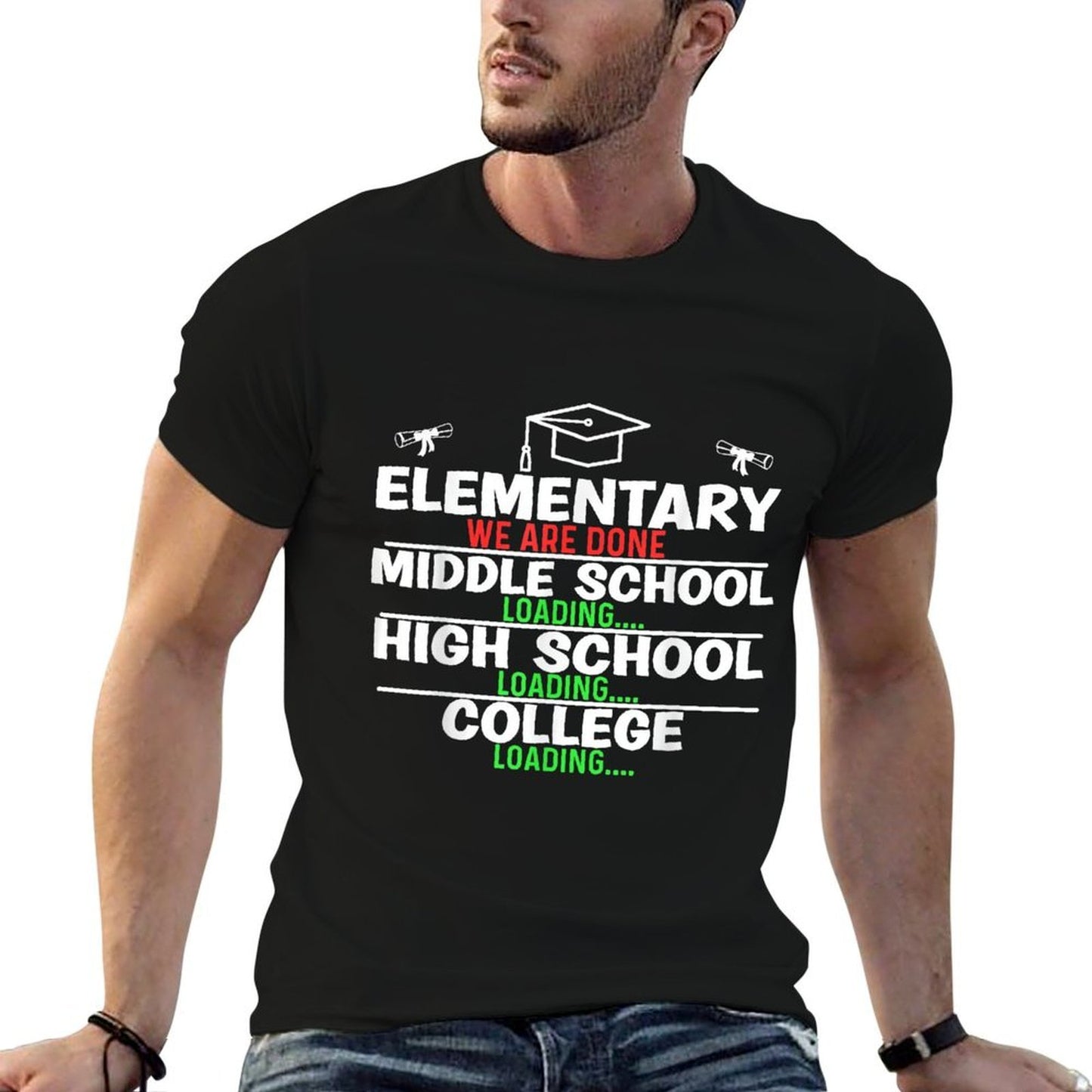 Elementary Graduation Class 2024 5th 6th Grade Graduate  Soft T-Shirt
