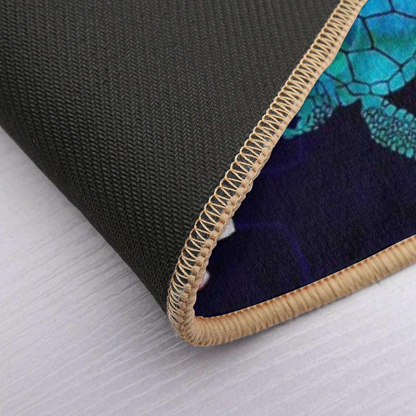 Sea Turtle with Flowers  Long-Lasting Bath Mat